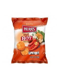 HERRS POTATO CHIPS RED HOT 1oz