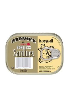 BRUNSWICK SARDINE BONELES SOYA OIL 106g